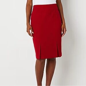 Evan Picone Vibrant Red Pencil Skirt